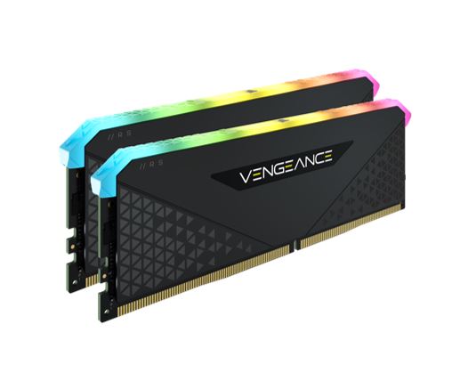 Corsair Vengeance RGB RT 32GB (2x16GB) DDR4 3200MHz C16 16-20-20-38 Black Heatspreader Desktop Gaming Memory for AMD