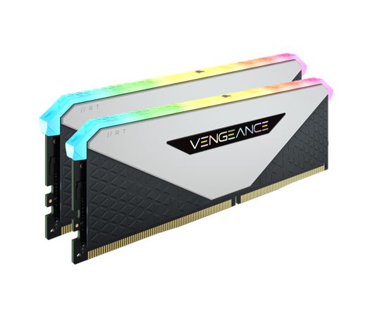 Corsair Vengeance RGB RT 32GB (2x16GB) DDR4 3600MHz C18 18-22-22-42 White Heatspreader Desktop Gaming Memory for AMD