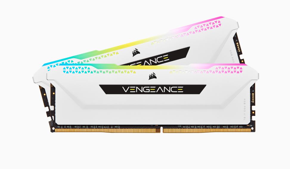 Corsair Vengeance RGB PRO SL 32GB (2x16GB) DDR4 3200Mhz C16 White Heatspreader Desktop Gaming Memory