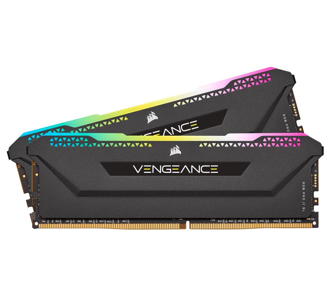 Corsair Vengeance RGB PRO SL 16GB (2x8GB) DDR4 3600Mhz C18 Black Heatspreader for AMD Desktop Gaming Memory