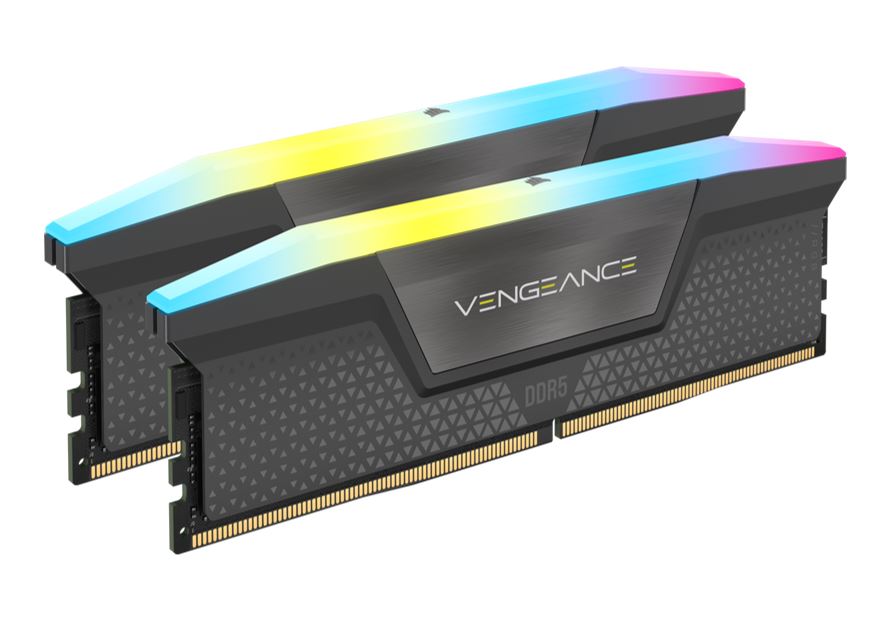 Corsair Vengeance RGB 64GB (2x32GB) DDR5 UDIMM 5200MHz C40 1.25V Desktop Gaming Memory Black Optimized for AMD Expo Ryzen 7000 Series