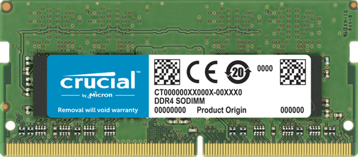 Crucial 32GB (1x32GB) DDR4 SODIMM 3200MHz CL22 1.2V Dual Ranked Notebook Laptop Memory RAM