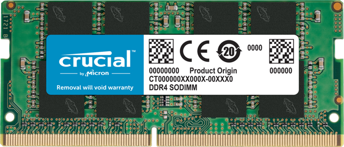 Crucial 8GB (1x8GB) DDR4 SODIMM 2666MHz CL19 1.2V Notebook Laptop Memory RAM