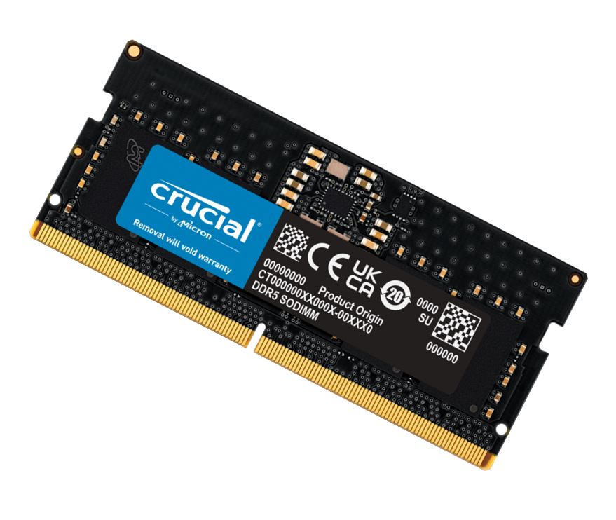 Crucial 32GB (1x32GB) DDR5 SODIMM 5200MHz CL46 Notebook Laptop Memory
