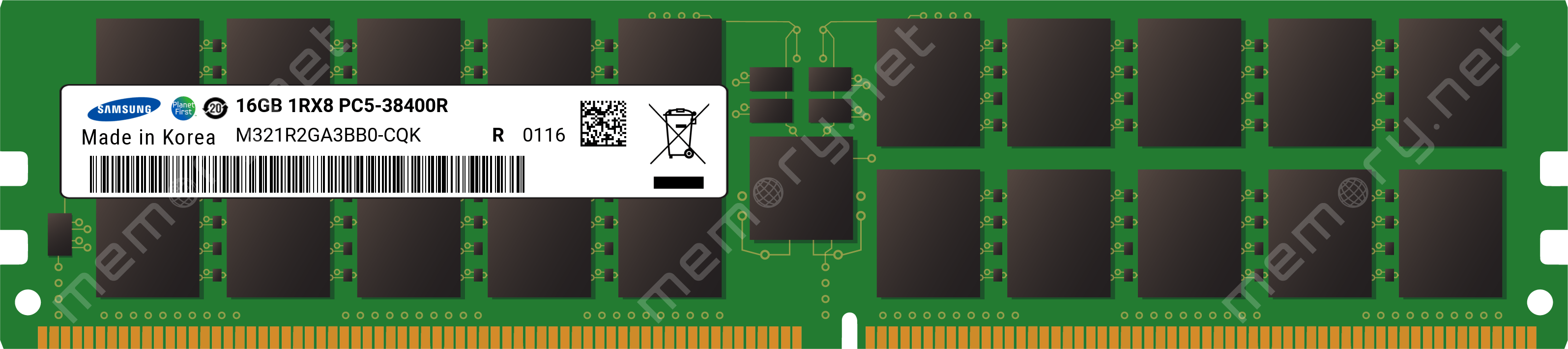 (Bulk Pack) Samsung 16GB Gaming Memory DDR5 KIT4800MHz UDIMM CL40 1YW