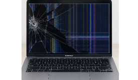 MacBook screen before repair